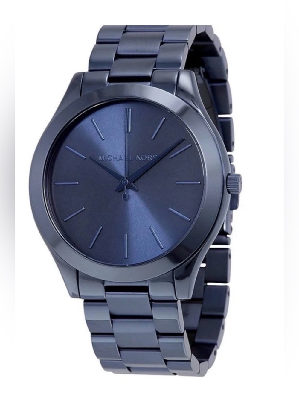 Michael Kors Slim Runway Blue Stainless Steel Watch, model MK3419 New W/O Tags